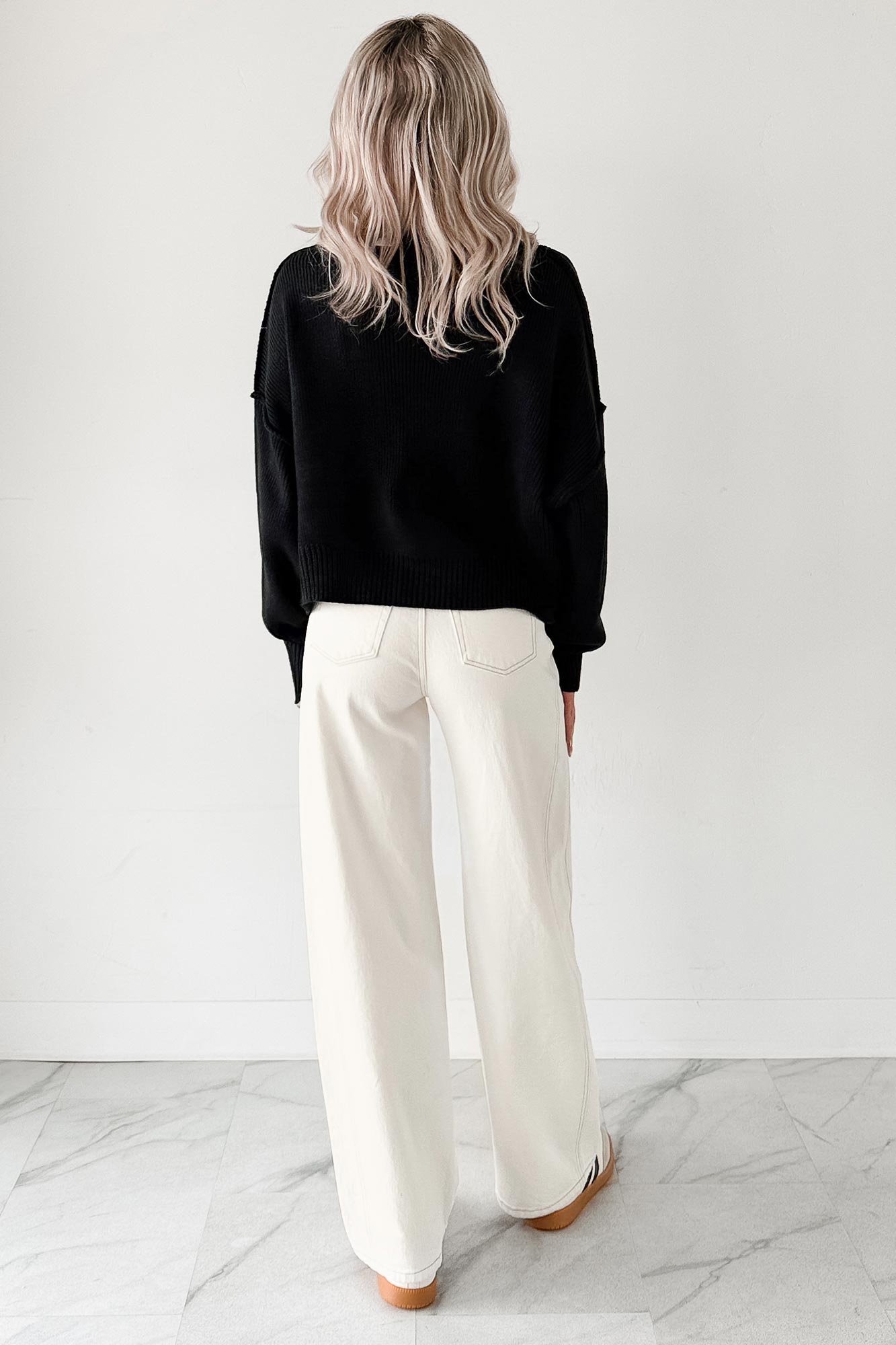Lucian High Rise Wide Leg Jemina Jeans (Ivory)