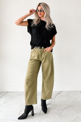 Don't Envy Me Cable Knit Sweater Vest (Black)