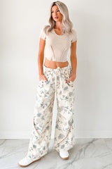 Lorelei Wide Leg Floral POL Jeans (Cream/Floral)
