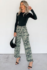 Copernicus Camo Print Straight Leg Carpenter Jeans (Camo)