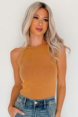 Everyday Escape Signature 8 Ribbed Tank Top (Camel)