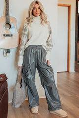 New Horizons Abstract Turtle Neck Sweater (Cream)
