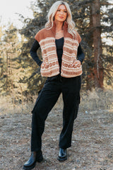 Ease & Flow Sherpa Corduroy Vest (Copper Mix)