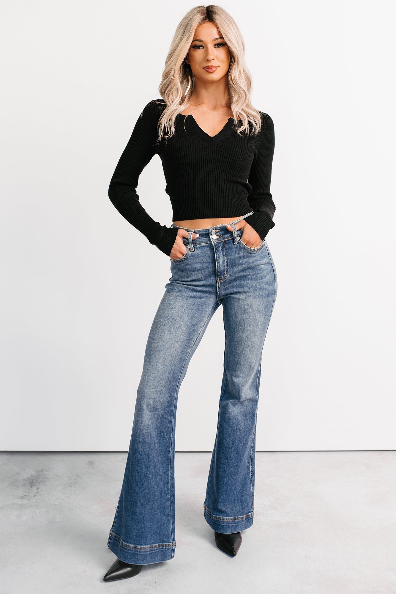 Jensen High Rise Flare Judy Blue Jeans (Medium)