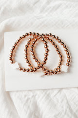 Stacked Ambition Beaded Bracelet Set (Gold)