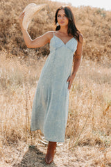 Finally Me Sleeveless Washed Zenana Maxi Dress (Blue Grey)