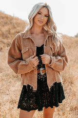 Promise Me Forever POL Corduroy Shacket (Camel)