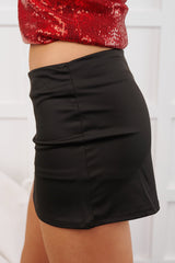 Stay Fearless Built-In Shorts Mini Skirt (Black)