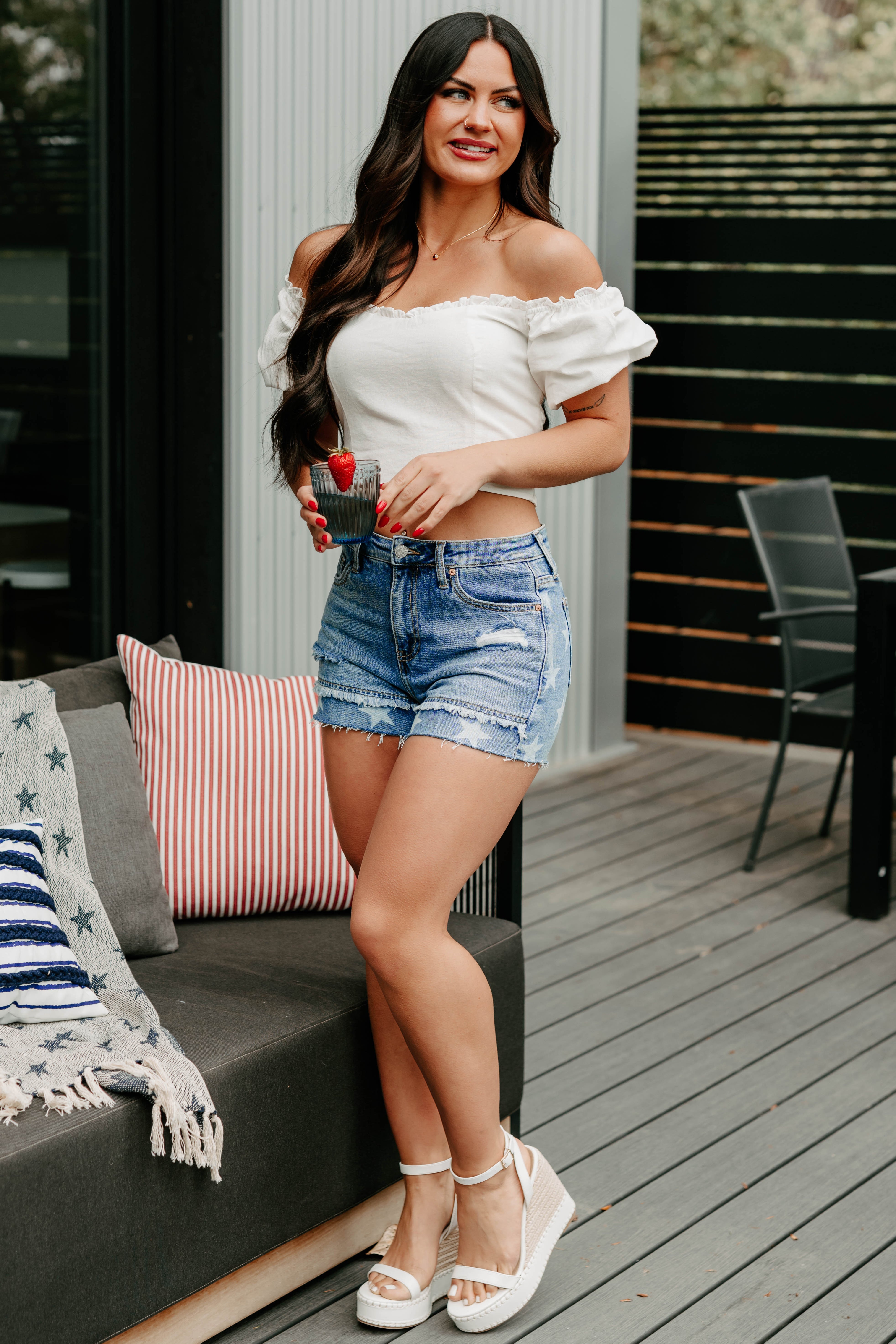 Call Me Cute Puff Sleeve Sweetheart Top (Off White)
