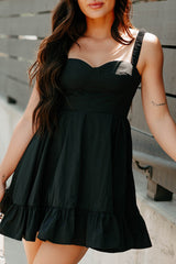 Dahlia Dreams Sleeveless Mini Dress (Black)