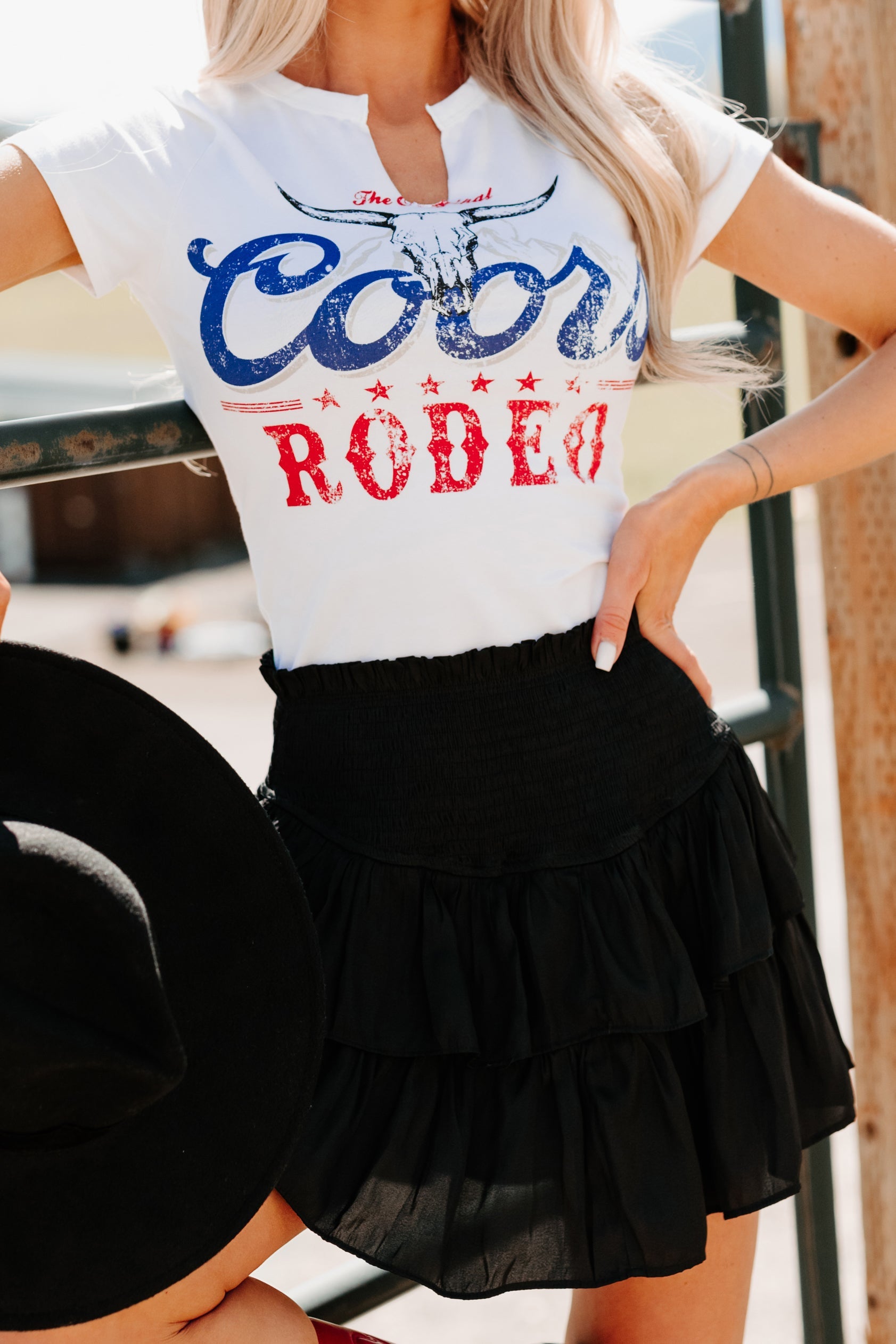 Rodeo Babe Graphic Crop Tee (Ivory)