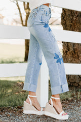 Freya Star & Heart Patch Saige Denim Jeans (Light)