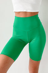 Be In Your Element High Rise Biker Shorts (Kelly Green)