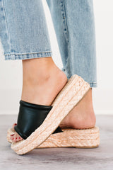 Cocktail Energy Platform Sandals (Black)